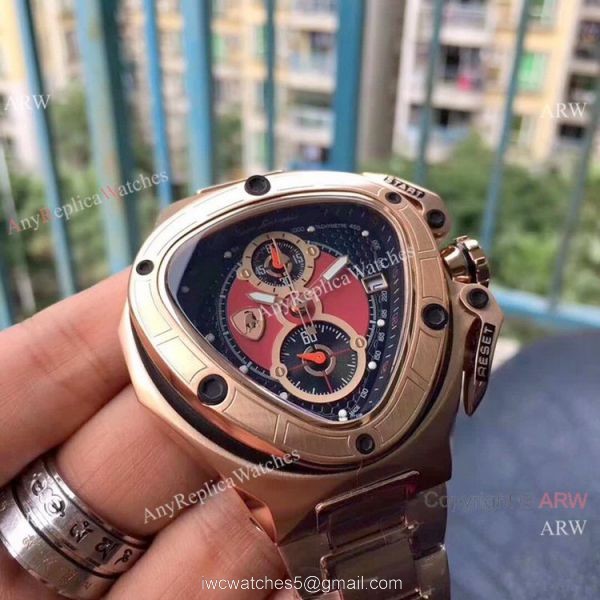 Fake Tonino Lamborghini Spyder 8901 watch Rose Gold White Dial Fake Tonino Lamborghini Spyder 8901 watch Rose Gold White Dial