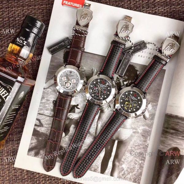 New Copy Lamborghini Herrenuhr Chronograph watch SS Black Dial New Copy Lamborghini Herrenuhr Chronograph watch SS Black Dial