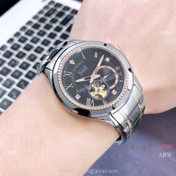 New Replica Piaget Tourbillon Watch 2-Tone Rose Gold Sapphire Glass New Replica Piaget Tourbillon Watch 2-Tone Rose Gold Sapphire Glass