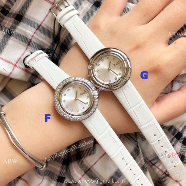 Copy Piaget Ladies Watches Silver Diamond Case Silver Face Copy Piaget Ladies Watches Silver Diamond Case Silver Face