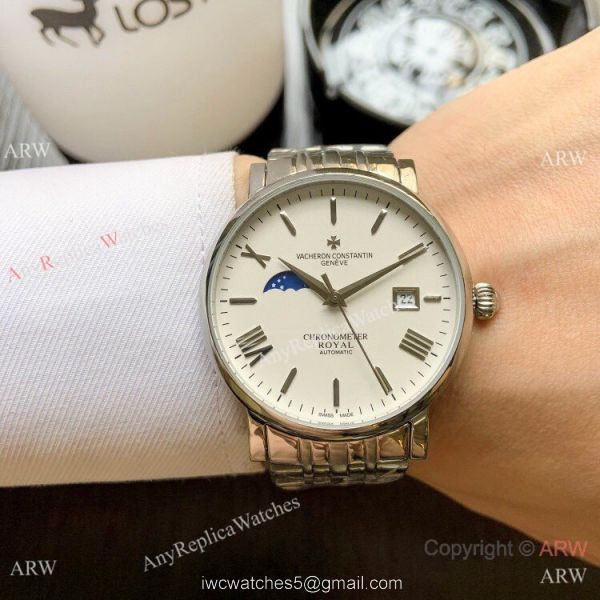 Top Grade Vacheron Constantin Moon phase Watch 2-Tone Rose Gold 40mm Top Grade Vacheron Constantin Moon phase Watch 2-Tone Rose Gold 40mm