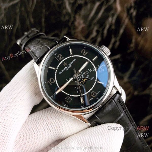Copy Vacheron Constantin Moon phase Men Watches Silver Dial Copy Vacheron Constantin Moon phase Men Watches Silver Dial