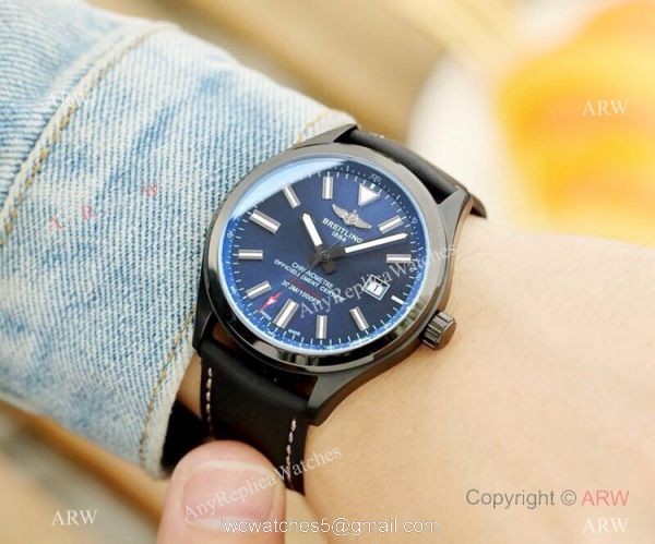 2019 Replica Breitling Avenger Men Watch SS Blue Dial Blue Leather strap 2019 Replica Breitling Avenger Men Watch SS Blue Dial Blue Leather strap