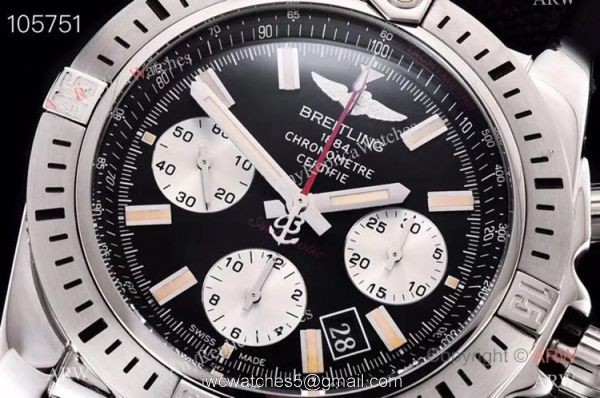 BaselWorld Breitling Chronomat Aermacchi SS Black Dial Watch GF Factory BaselWorld Breitling Chronomat Aermacchi SS Black Dial Watch GF Factory
