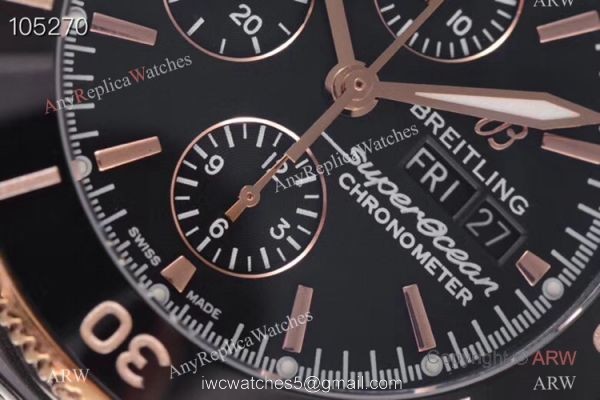GB Replica Breitling Superocean Heritage II Day-Date Watch Rose Gold Bezel GB Replica Breitling Superocean Heritage II Day-Date Watch Rose Gold Bezel