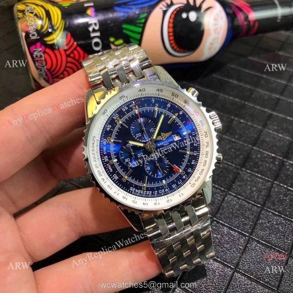 Copy Breitling Navitimer world GMT 45mm Watches Stainless Steel White Face Copy Breitling Navitimer world GMT 45mm Watches Stainless Steel White Face