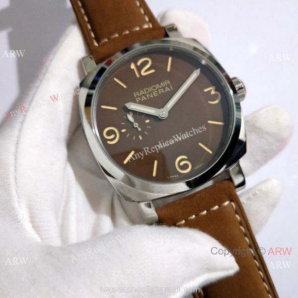 Best Copy Radiomir Panerai SS Brown Leather Strap Watch PAM 619 Best Copy Radiomir Panerai SS Brown Leather Strap Watch PAM 619