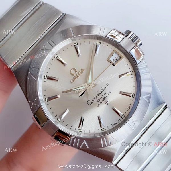 Omega Constellation SS Silver Diamond Dial VSF 8500 Watch Super Clone Omega Constellation SS Silver Diamond Dial VSF 8500 Watch Super Clone