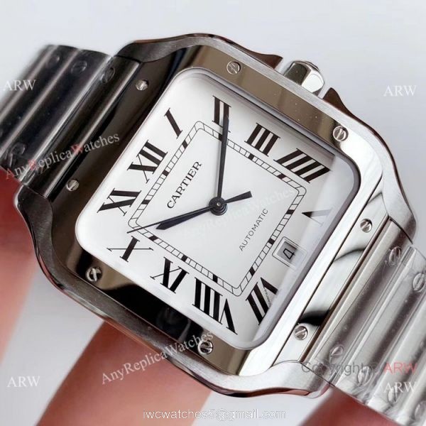 Grade A Replica Cartier Santos Stainless Steel Watch 9015 Automatic Movement Grade A Replica Cartier Santos Stainless Steel Watch 9015 Automatic Movement