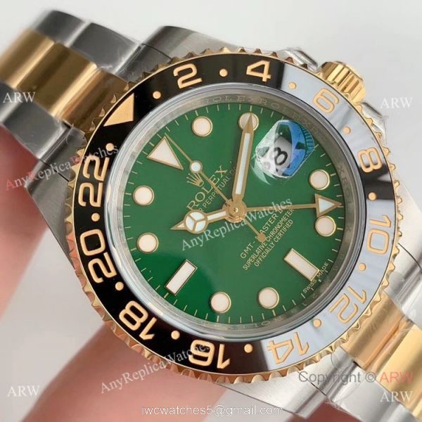 (EW) Two Tone Green Face Rolex Replica GMT-Master II Watch 40mm (EW) Two Tone Green Face Rolex Replica GMT-Master II Watch 40mm