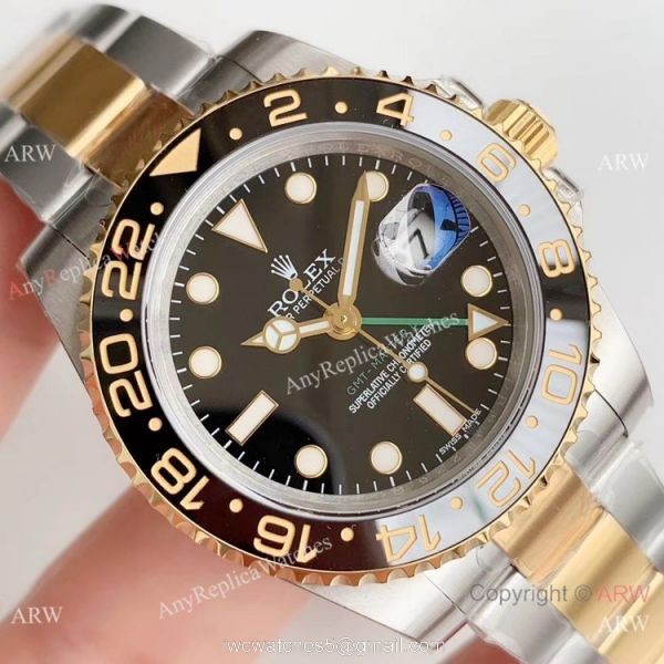(EW) Swiss Grade 1 Rolex GMT-Master II Two Tone Black Face Watch (EW) Swiss Grade 1 Rolex GMT-Master II Two Tone Black Face Watch
