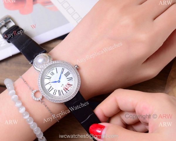 Higher Quality Cartier Ladies 35mm Watch Stainless Steel Diamond Higher Quality Cartier Ladies 35mm Watch Stainless Steel Diamond