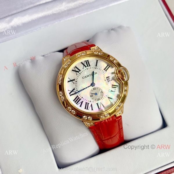 Copy Cartier Ballon Bleu 36mm Watch Yellow Gold White MOP Dial Copy Cartier Ballon Bleu 36mm Watch Yellow Gold White MOP Dial