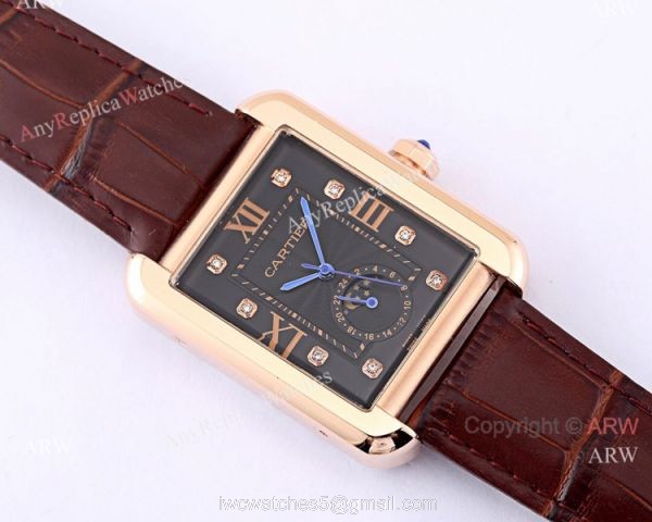 Cartier Tank Solo Moonphase Copy Watch White Dial Black Leather Strap Cartier Tank Solo Moonphase Copy Watch White Dial Black Leather Strap