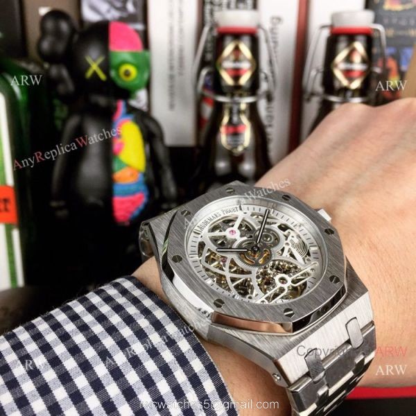 Fake AP Skeleton Royal Oak Stainless Steel 43mm Watch Fake AP Skeleton Royal Oak Stainless Steel 43mm Watch