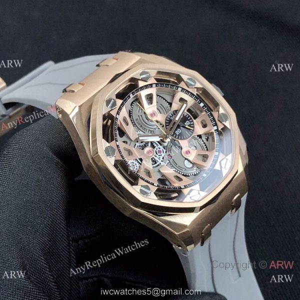 New Copy Audemars Piguet Royal Oak Offshore Limited Edition Watch Rose Gold Grey Face New Copy Audemars Piguet Royal Oak Offshore Limited Edition Watch Rose Gold Grey Face
