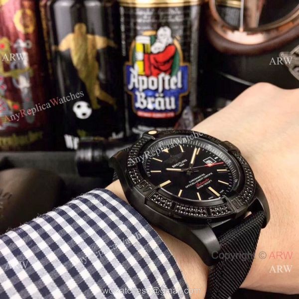 Luxury Copy Breitling Avenger Diamond Bezel Yellow Dial Watches Luxury Copy Breitling Avenger Diamond Bezel Yellow Dial Watches