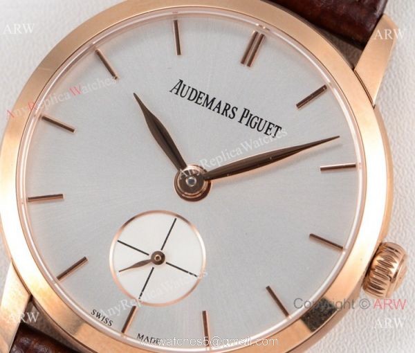 Swiss replica Audemars Piguet Jules Audemars Rose Gold Silver Face Watch GB Factory Swiss replica Audemars Piguet Jules Audemars Rose Gold Silver Face Watch GB Factory