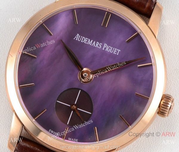 Super Clone Audemars Piguet Jules Audemars Swiss 3090 Watch Rose Gold Purple Dial Super Clone Audemars Piguet Jules Audemars Swiss 3090 Watch Rose Gold Purple Dial
