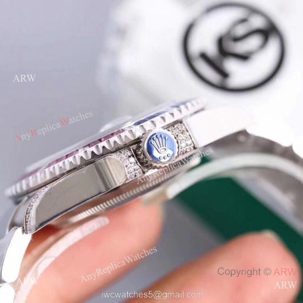 Swiss Grade 1 Copy Rolex GMT Master 2 Rainbow Bezel KSF 316L Stainless Steel Watch 40mm Swiss Grade 1 Copy Rolex GMT Master 2 Rainbow Bezel KSF 316L Stainless Steel Watch 40mm