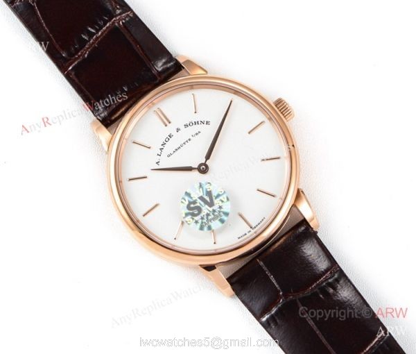 Copy A.Lange Sohne Saxonia Thin Swiss 2892 Watch White Face Rose Gold Copy A.Lange Sohne Saxonia Thin Swiss 2892 Watch White Face Rose Gold
