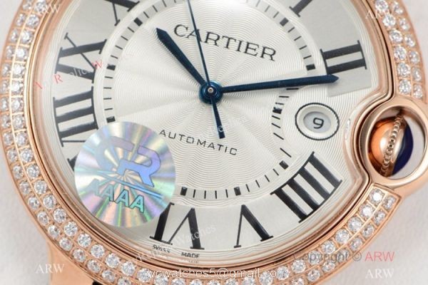 (CR) Swiss Grade 1 Ballon Bleu De Cartier Copy Watch Brown Leather Strap (CR) Swiss Grade 1 Ballon Bleu De Cartier Copy Watch Brown Leather Strap