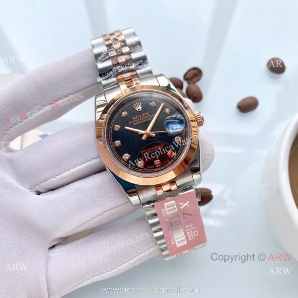 New Style Rolex Oyster Perpetual Datejust 36mm Watch Rose Gold Diamond Dial New Style Rolex Oyster Perpetual Datejust 36mm Watch Rose Gold Diamond Dial