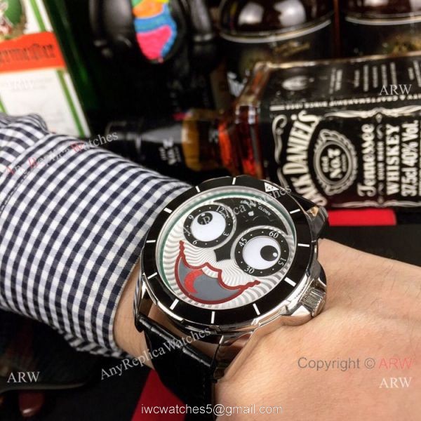 New Copy Konstantin Chaykin Joker Watch Black Bezel Leather Strap New Copy Konstantin Chaykin Joker Watch Black Bezel Leather Strap