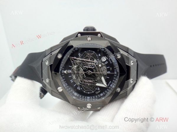 Replica Hublot Big Bang SANG BLEU II All Black Watch 45mm Replica Hublot Big Bang SANG BLEU II All Black Watch 45mm