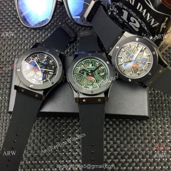 Hublot Classic Fusion Skeleton Copy Watches All Black Hublot Classic Fusion Skeleton Copy Watches All Black