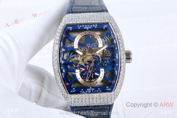 New Franck Muller Vanguard Yachting Anchor Diamond Skeleton Watch / Knock off Watches China New Franck Muller Vanguard Yachting Anchor Diamond Skeleton Watch / Knock off Watches China