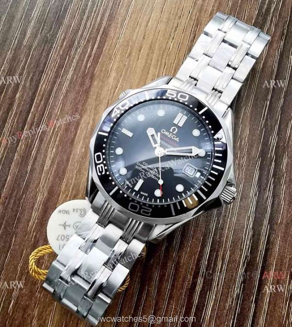 Copy Omega Seamaster Diver 300M James Bond Replica Watch Stainless Steel Blue Bezel Copy Omega Seamaster Diver 300M James Bond Replica Watch Stainless Steel Blue Bezel