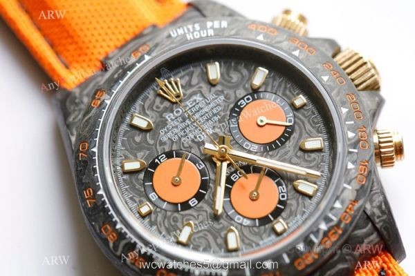 1:1 Best Edition Rolex Daytona Carbon Fiber Orange Rubber Strap Watch 7750 Movement 1:1 Best Edition Rolex Daytona Carbon Fiber Orange Rubber Strap Watch 7750 Movement