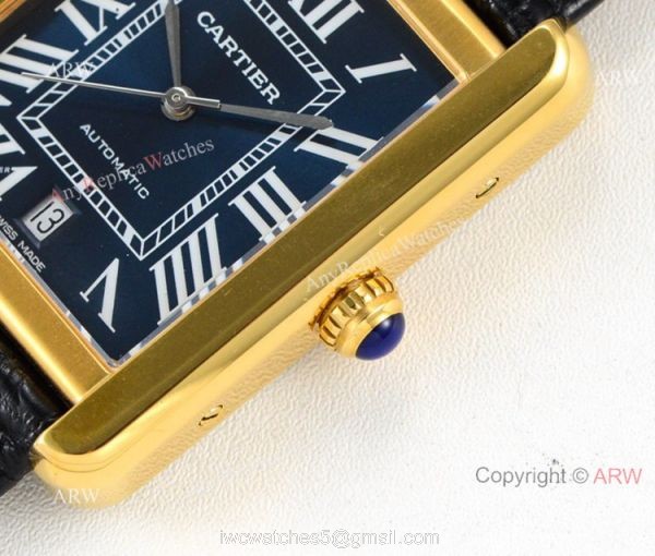 (ER) Cartier Tank Solo W5200027 Automatic Black Roman Dial Watches Super Clone (ER) Cartier Tank Solo W5200027 Automatic Black Roman Dial Watches Super Clone