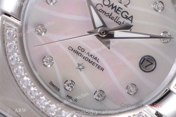 Swiss Copy Omega Constellation SS Mother of Pearl Dial Watch 27mm Ladies Swiss Copy Omega Constellation SS Mother of Pearl Dial Watch 27mm Ladies