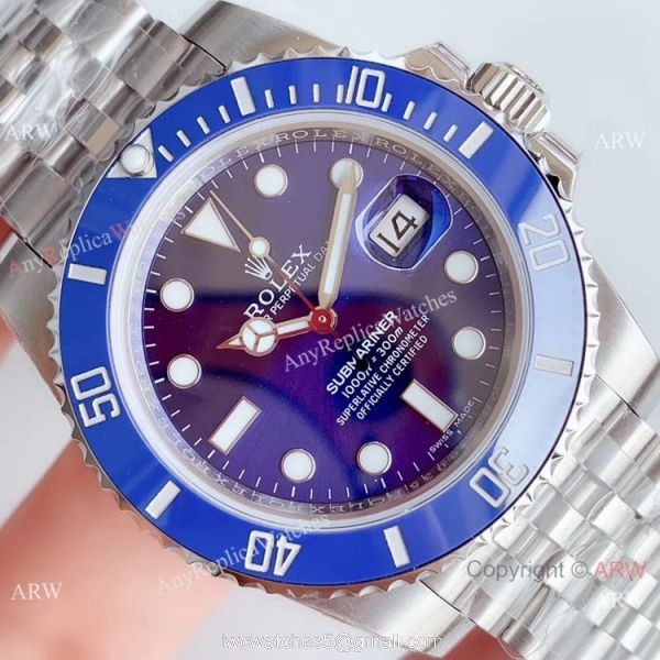 (EW) Swiss Grade Rolex Submariner EW Factory 3135 SS Blue Ceramic Jubilee Band Watch (EW) Swiss Grade Rolex Submariner EW Factory 3135 SS Blue Ceramic Jubilee Band Watch