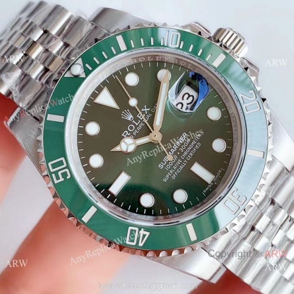 (EW) Swiss Rolex Submariner Hulk Replica Watch Green Dial Jubilee Strap 3135 Movement (EW) Swiss Rolex Submariner Hulk Replica Watch Green Dial Jubilee Strap 3135 Movement
