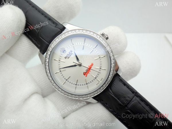 High Quality Rolex Geneve Cellini Replica Watch SS Diamond Bezel 39mm High Quality Rolex Geneve Cellini Replica Watch SS Diamond Bezel 39mm