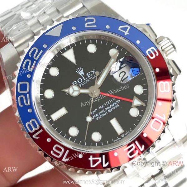 (EW) Rolex GMT-Master II Pepsi 126710BLRO Stainless Steel Watch Swiss ETA2836 (EW) Rolex GMT-Master II Pepsi 126710BLRO Stainless Steel Watch Swiss ETA2836