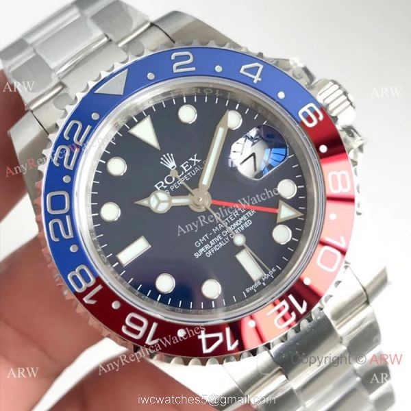 (EW) Swiss Replica Rolex 116719 GMT-Master II Pepsi Bezel New Blue Dial Watch (EW) Swiss Replica Rolex 116719 GMT-Master II Pepsi Bezel New Blue Dial Watch
