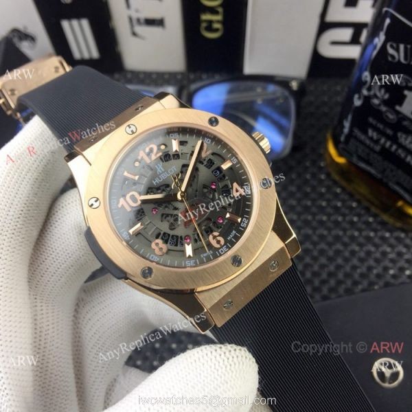 Copy Hublot Classic Fusion Skeleton Face Rose Gold Watch 2019 New Copy Hublot Classic Fusion Skeleton Face Rose Gold Watch 2019 New