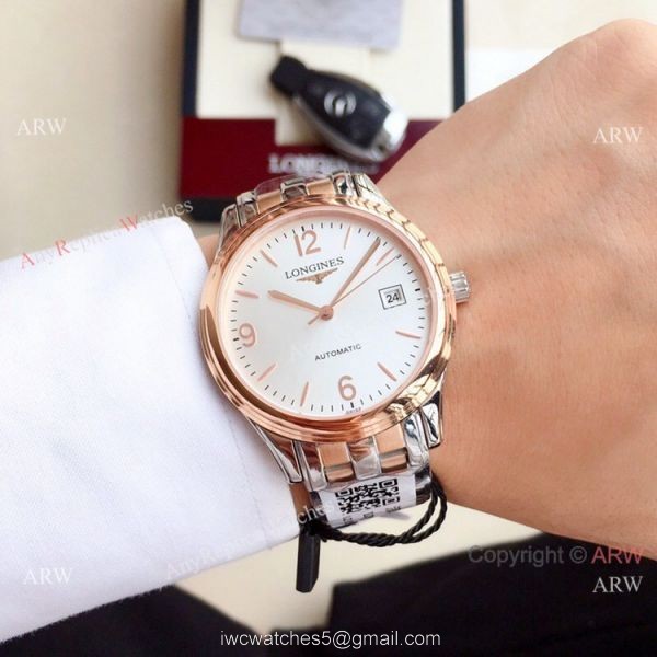 New Replica Longines Flagship 2-Tone Silver Dial Watches 40mm New Replica Longines Flagship 2-Tone Silver Dial Watches 40mm