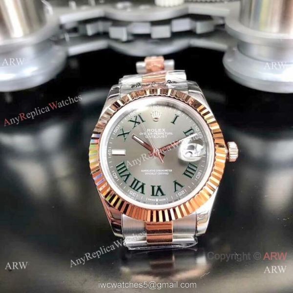 Copy Rolex Datejust Gray Dial 2-Tone Rose Gold President Watch 40mm Copy Rolex Datejust Gray Dial 2-Tone Rose Gold President Watch 40mm
