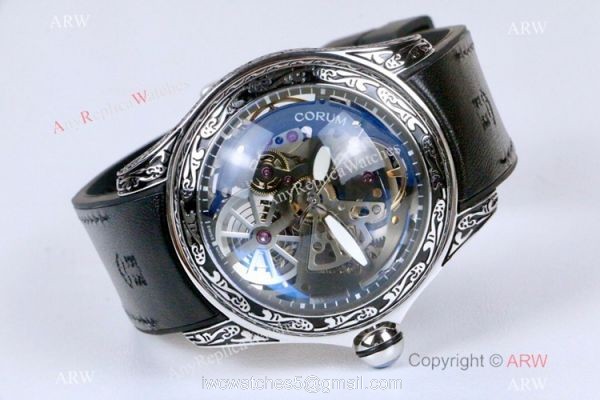 New Replica Corum Watches Corum Bubble Squelette SS Tattoo Watch 45mm New Replica Corum Watches Corum Bubble Squelette SS Tattoo Watch 45mm