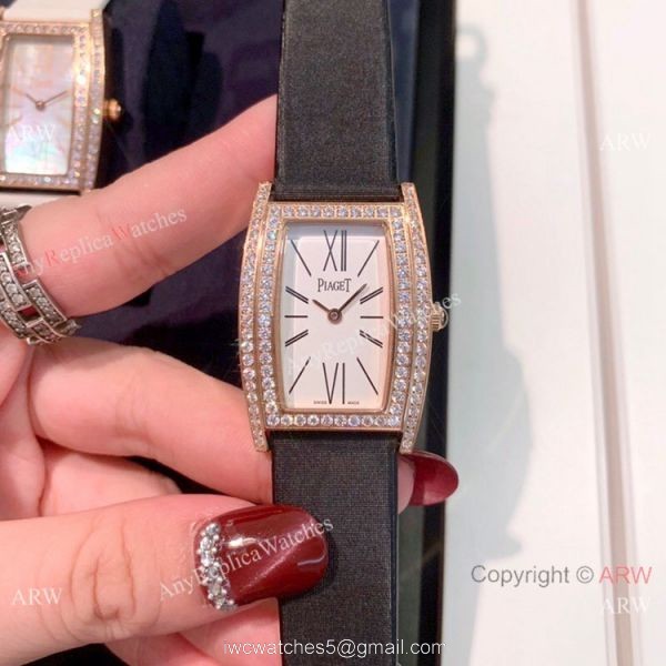 Copy Piaget Limelight Tonneau Rose Gold diamond Watch 27mm Copy Piaget Limelight Tonneau Rose Gold diamond Watch 27mm