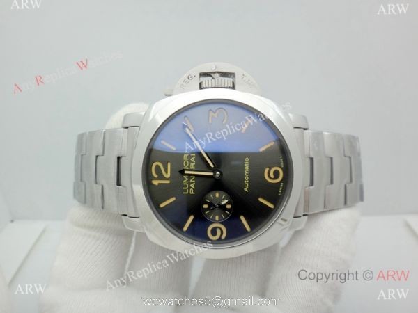 Copy Panerai PAM 674 Luminor Watch Stainless Steel Brown Marker Copy Panerai PAM 674 Luminor Watch Stainless Steel Brown Marker