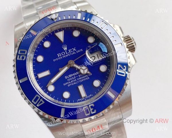 NEW Rolex Submariner Smurf Blue Ceramic Noob 3135 Replica Watch (V10) NEW Rolex Submariner Smurf Blue Ceramic Noob 3135 Replica Watch (V10)