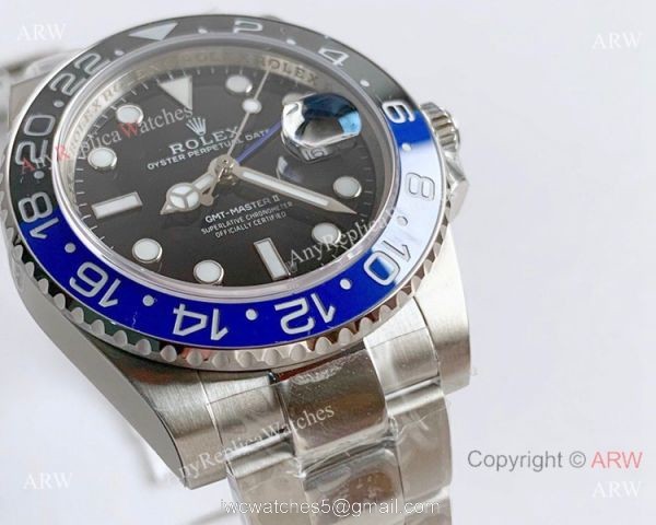 Noob Factory V10 Swiss 3135 Rolex GMT Master II Blue Black Replica Watch Noob Factory V10 Swiss 3135 Rolex GMT Master II Blue Black Replica Watch