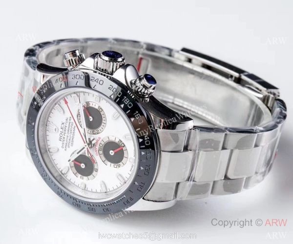 1:1 Swiss Replica Rolex Daytona 4130 JH Stainless Steel White Dial Watch 40MM 1:1 Swiss Replica Rolex Daytona 4130 JH Stainless Steel White Dial Watch 40MM
