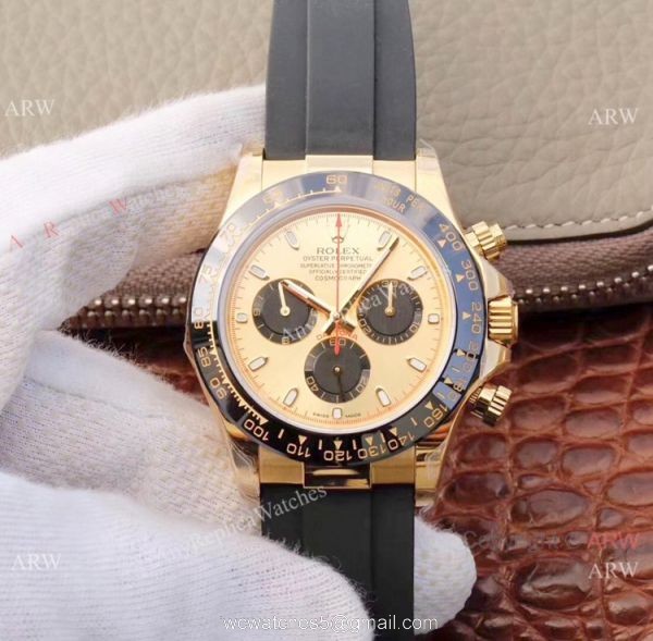 Swiss 4130 JH Factory Rolex Daytona Rubber Band Gray Dial Watch 40mm Swiss 4130 JH Factory Rolex Daytona Rubber Band Gray Dial Watch 40mm